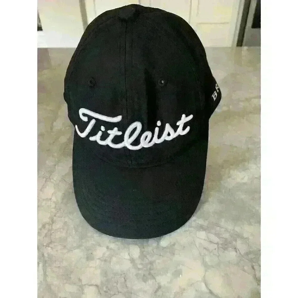 Titleist Danny Briggs Black Hat Cap Adjustable Strap Back Adjustable Golf